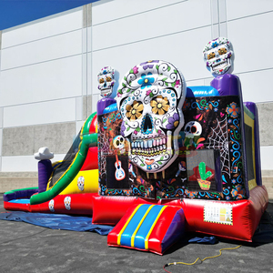 Trẻ em ngoài trời bên Jumper Inflatable thư bị trả lại Nhà trượt nước 25ft <span class=keywords><strong>Dia</strong></span> de los Muertos Combo - Product Image 4