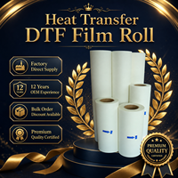 Film de transfert thermique DTF instantané chaud/froid de 33 cm et 60 cm (13 pouces) en rouleau pour l'impression de t-shirts de golf - Vente en gros usine