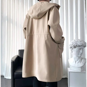 Nuovi arrivi Plus Size cappotto lungo da uomo alla moda Casual Casual con cappuccio manica lunga con cappuccio comodo <span class=keywords><strong>Trench</strong></span> da uomo - Product Image 4