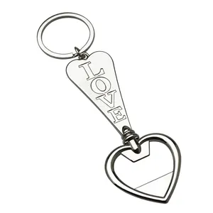 2018 neuheit neue design liebe herz opener keychain metall Liebe die pfeil bier opener schlüssel ring werbe geschenk