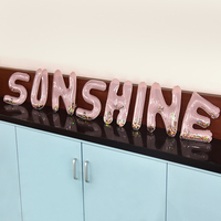 Bouée gonflable Sunshine en forme de lettre unique pour décorations de fête, lettres flottantes alphabet, radeaux gonflables - PVC écologique