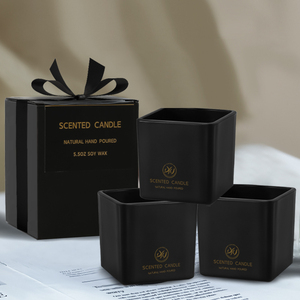<span class=keywords><strong>Bougeoir</strong></span> en verre noir de luxe 8oz Vente en gros <span class=keywords><strong>fait</strong></span> <span class=keywords><strong>maison</strong></span> aromathérapie - Product Image 3