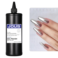 Vernis à ongles gel métallique argenté ultra brillant JOUS pour salon et ongles DIY avec effet haute réflexion et longue durée