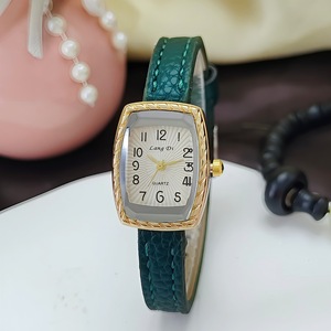<span class=keywords><strong>Orologio</strong></span> <span class=keywords><strong>da</strong></span> Donna Dorato di Tendenza, 7 Colori, Quadrante Rettangolare, Cinturino in Pelle Testurizzata, Lussuoso <span class=keywords><strong>Orologio</strong></span> <span class=keywords><strong>da</strong></span> <span class=keywords><strong>Polso</strong></span> per l'Africa - Product Image 2