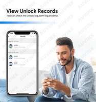 Serrures de porte automatiques étanches avec empreinte digitale Auvinx OEM Tuya TTLock pour portes de garage, portes de villa et portes métalliques