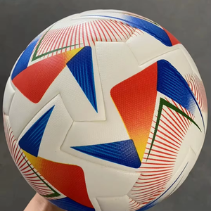 Ballon de football en cuir PU de haute qualité 2026, cousu à la machine, avec logo personnalisable, taille 5, pour le jeu et les cadeaux - Product Image 1