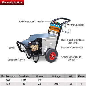Nouveau design 130bar nettoyeur haute pression 220v équipement de nettoyage à eau froide pour accessoire d'atelier de lavage de voiture - Product Image 6