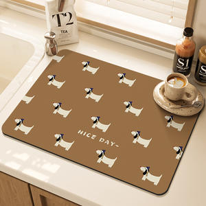 Alfombrilla de cocina con estampado de animales, rectangular, 30x40cm, alfombrilla para encimera, aislamiento térmico, diseño minimalista moderno - Product Image 1