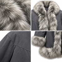 Parka mi-longue OEM à col montant, garniture en fourrure de raton laveur, poches fendues, épaules tombantes, pour un style urbain automne-hiver