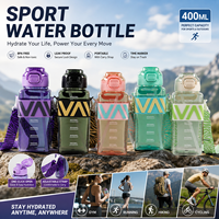 Bouteille d'eau en plastique pour le sport avec paille et sangle – Portable pour le voyage et le fitness