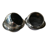 Grille d'échappement ronde à persiennes en acier inoxydable de 160mm pour sèche-linge mural externe avec maille d'écran