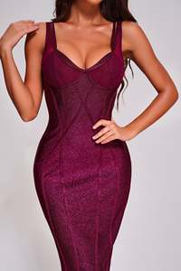 2024 Fashion in Mesh abiti da festa da <span class=keywords><strong>donna</strong></span> Glitter Bodycon bendaggio di compleanno <span class=keywords><strong>unicorno</strong></span> Club metallizzato Sexy abito da Cocktail Midi per le donne - Product Image 5