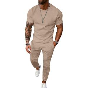 Ensemble de survêtement personnalisé pour homme en 2 pièces, sweat-shirt à manches courtes, pantalon de jogging, tenues de sport - Product Image 5