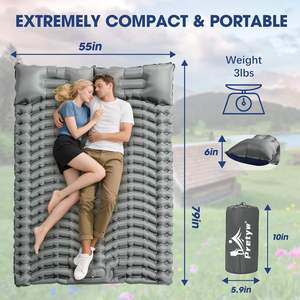 Matelas de couchage gonflable ultraléger Double Outdoors / Facile à gonfler, confortable, léger, durable et approuvé pour <span class=keywords><strong>hamac</strong></span> - Product Image 2