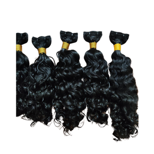 Extensiones de cabello humano rizado indio Virgen sin procesar 100% | Paquetes de cabello de templo alineados con cutícula | Proveedor mayorista - Product Image 5