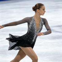 Costume de patinage artistique pour enfants et adultes, robe en maille dégradée gris-noir avec strass pour spectacle sur glace et compétition