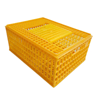 Cage de transport pour volailles en plastique PP renforcé de qualité supérieure, de la marque Leader LZ-XXL, liée à l'usine, 77*55*33cm, neuve, garantie 1 an, jaune/orange