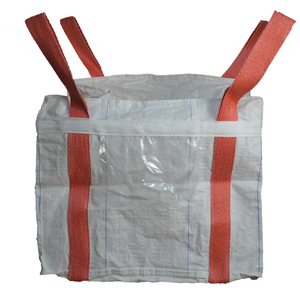 4 bucles de esquina cruzados abiertos grandes para bloques de construcción bolsa de tonelada resistente de residuos de riesgo biológico amarillo plástico - Product Image 1