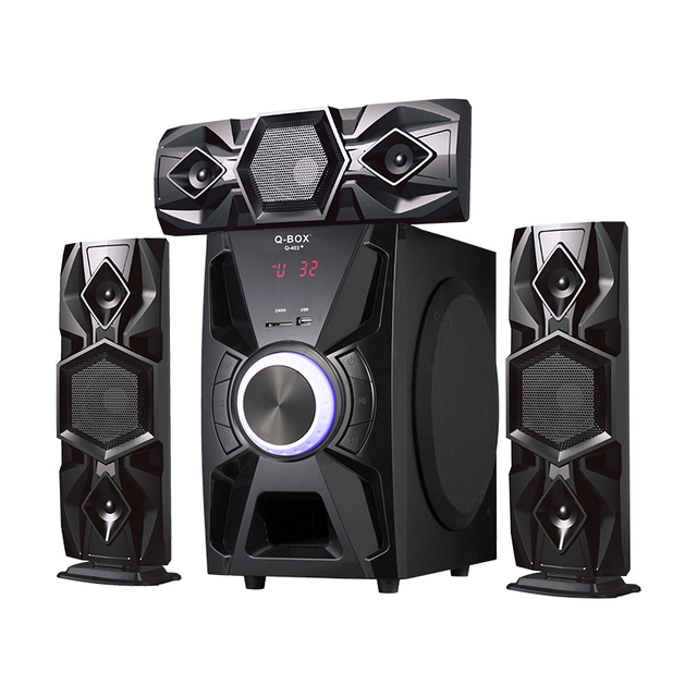 Q-BOX Q-403+ New Sound Control Bt Car Interior Rhythm Recognition Speaker Hi Fi Low Fm Radio Speaker