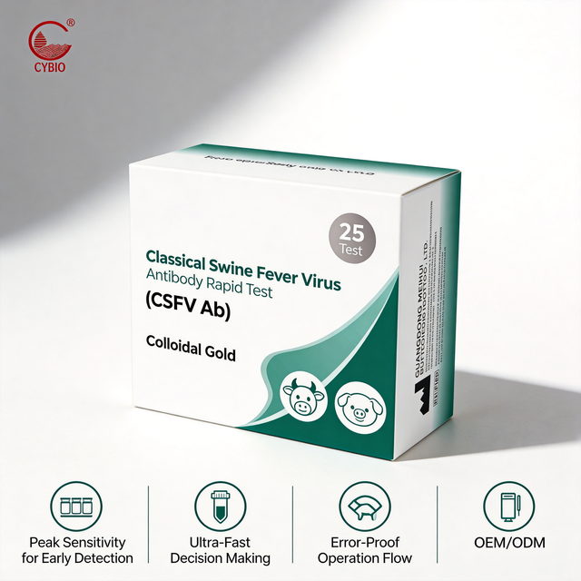 Classical Swine Fever CSFV Antibody Rapid Test Pig Farm Vaccine Immunity Evaluation E2 Lateral Flow Strip OEM ODM