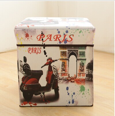 Fabric Covered Cardboard Storage Box Home Storage and Organization foldable laundry basket household