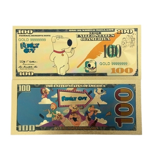 2026 Amerika 6 Model Baru Uang Kertas Anime Keluarga Pria Berlapis Emas 24K untuk Hadiah - Product Image 2