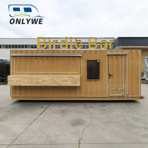 Onlywe Food Truck Rimorchio Mobile per Catering Completamente Attrezzato Container Esterno Carretti Mobili per Birra Gelato Caffè Rimorchi per Alimenti - Product Image 4
