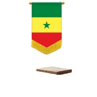 Drapeaux mini-guirlandes de voiture en gros 20x30cm Sénégal Décoration murale Petits ornements suspendus Impression numérique Matière satinée