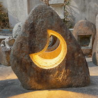 Lampes LED d'extérieur en galets de rivière naturels, style populaire, pour jardin, en vente