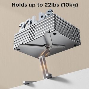 360 <b>Rotating</b> Laptop Stand Adjustable Height Angle Metal Tripod <b>Desk</b> Riser for Ergonomic Work - Product Image 6