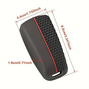 Housse de clé en silicone sport en nid d'abeille pour <span class=keywords><strong>Audi</strong></span> <span class=keywords><strong>A4</strong></span> A6 Q5 Q7 Q8 S-Line RS, étui pour clé intelligente avec protection de <span class=keywords><strong>coque</strong></span> à rayures de course - Product Image 2