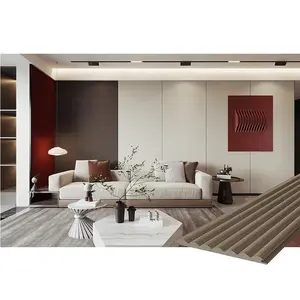 4X8 Decoratieve Goedkope Pvc Partitie Cement Textuur Marmer Vel Board Plaat Muur Kantoor Bekleding Geribbelde Panelen