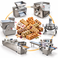 Hoogproductieve automatische machine voor het maken van fruit- en notenrepen voor snackfabrieken, inclusief vormen, snijden en verpakken