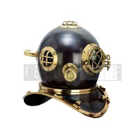 Casque de plongée en laiton antique Mark V Navy |   Casque de plongée sous-marine vintage |   Décoration nautique maritime |   Cadeau de plongée, objet de collection