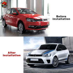 Kit de Carrocería Mejorado Estilo <span class=keywords><strong>WRC</strong></span> para Volkswagen <span class=keywords><strong>POLO</strong></span> 2010-2017 con Parachoques, Lip Frontal, Difusor Trasero y Faldones Laterales - Product Image 5