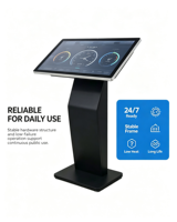 Kiosque tableau blanc interactif 65 pouces avec 20 points tactiles, système Android 12, vente directe usine