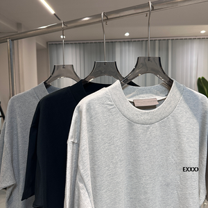 Camiseta de Verano de Alta Calidad para Hombre, de Manga Corta, 100% Algodón, Estilo Urbano, con Doble Costura y Letras, Corte Holgado - Product Image 3