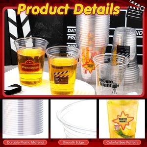 Gobelet en plastique PET transparent avec couvercle, personnalisable avec logo, pour boissons, bubble tea, café, glace, boba, 8, 12, 16, 32 oz, vente en gros - Product Image 4