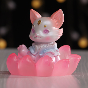 Figura de Zorro de Nueve Colas Yu Mo, Artesanía de Resina, Linda Decoración Animal para el Hogar, Regalo para Escritorio - Product Image 4