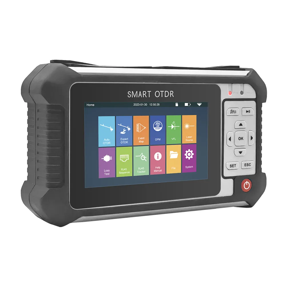 Mini OTDR tm292 tela de toque 1310/1550nm 22/24dB multifuncional OTDR Smart Handheld OTDR Fibra Óptica