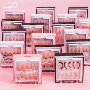 Easywell - Venta al por Mayor de Puntas de Uñas Postizas, 30 Piezas, Puntas de Gel Acrílico Suave de Alta Calidad, Empaque Personalizado, Uñas Postizas Hechas a Mano - Product Image 2