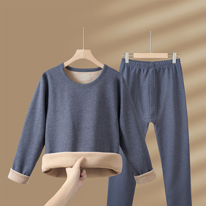<span class=keywords><strong>Conjunto</strong></span> de <span class=keywords><strong>Ropa</strong></span> <span class=keywords><strong>Interior</strong></span> Térmica de Lana de Cordero para Parejas, Resistente al Frío, Cálido, Grueso, con Forro Polar, Anti-Pilling, Pantalones de Otoño - Product Image 6
