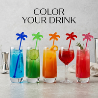 Agitateur à cocktail en plastique personnalisé avec logo, transparent, de qualité alimentaire, léger, écologique, de haute qualité pour mariage, fête, bar