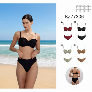 Costume da bagno intero taglie forti con controllo pancia, monokini sexy e coprente per la spiaggia, nero, blu, rosso, verde, taglie 46 48 50 52 - Product Image 3