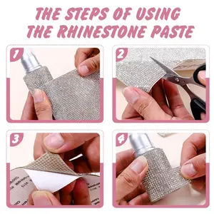 คริสตัลติดเสื้อผ้าแบบม้วน 1 ม้วน 12 หน้า รูปทรงต่างๆ สำหรับตกแต่งเสื้อผ้าให้ระยิบระยับ ติดง่ายด้วยกาวในตัว ใช้ได้กับของใช้ในชีวิตประจำวัน - Product Image 4