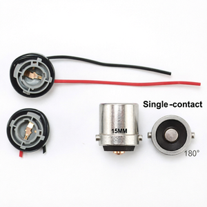 Adaptateur d'ampoule LED BA15S S25 1156 180 degrés pour clignotant, connecteur de douille de phare de voiture à contact unique 12 V universel - Product Image 1