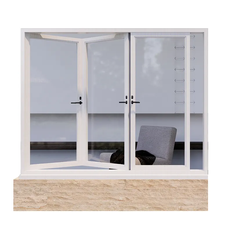 Villa 2023 New French Style Sound Insulation Heat Insulation Villa Balcony Aluminum Folding Windows