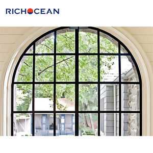 Fenêtres panoramiques fixes RICHOCEAN en aluminium à double vitrage, style arqué français, grandes fenêtres mur-à-mur à prix abordable - Product Image 5