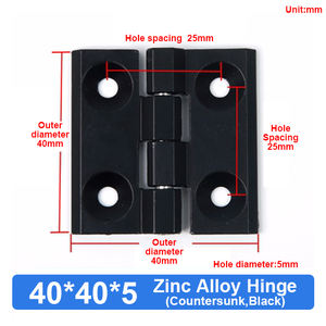 مفصلة معدنية صناعية من الكروم أو مفصلة سوداء لتزيين الباب معدنية كهربائية بزاوية 180 درجة بسعر المصنع - Product Image 2