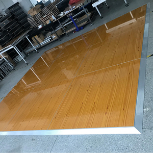 ANYCASE Plancher extérieur en contreplaqué 3x3 facile à installer, bois SICO, chêne brun, plancher de danse pour événements - Product Image 4